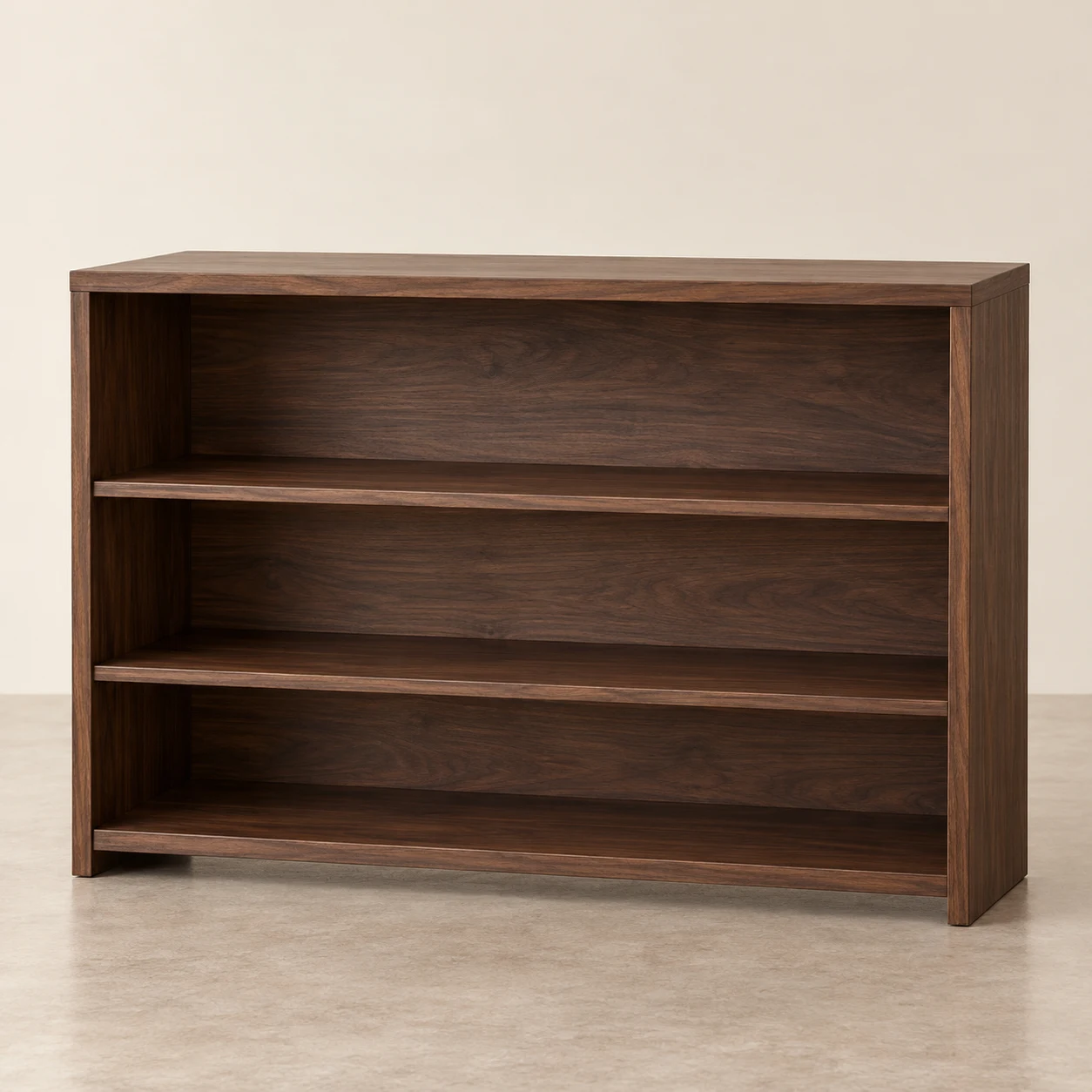 Wide Three-Tier Bookcase